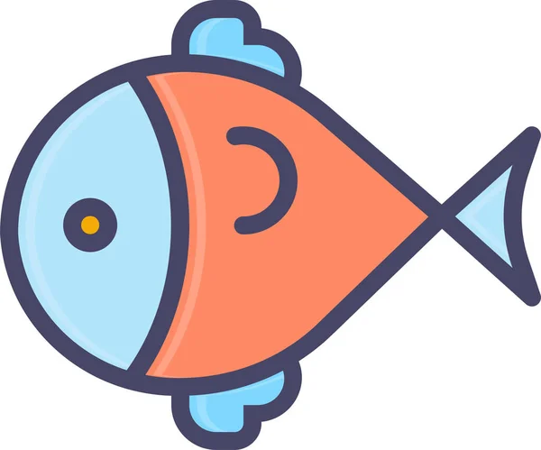 Peixe Ícone Web Ilustração Simples — Vetor de Stock