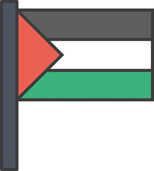 Palestinská Vlajka Země Vektorová Ilustrace — Stockový vektor