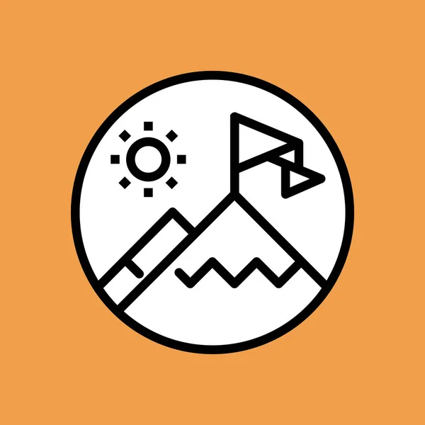 美しい山だ ウェブアイコンシンプルなデザイン — ストックベクタ