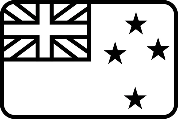 Nya Zealand Land Flagga Vektor Illustration — Stock vektor