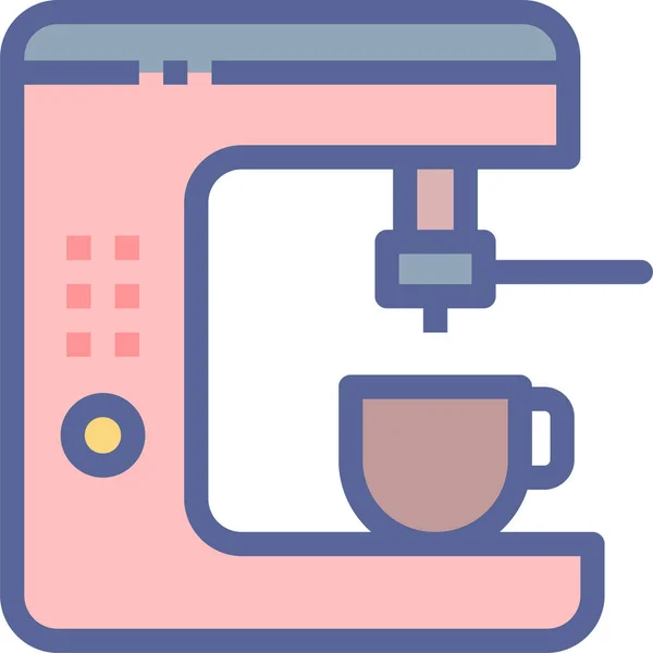 Café Ícone Web Ilustração Simples — Vetor de Stock
