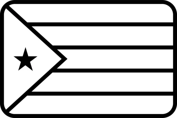 Flaga Kraju Kuba Ilustracja Wektora — Wektor stockowy