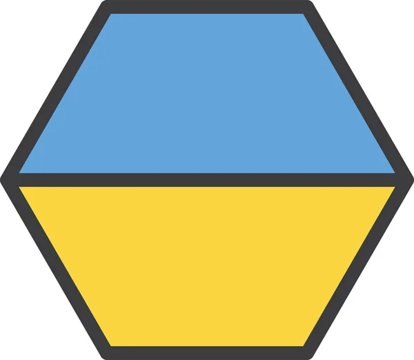 Bandeira País Ucraniano Ilustração Vetorial — Vetor de Stock