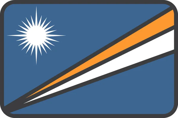 Bandeira Das Ilhas Marshall Ilustração Vetorial — Vetor de Stock