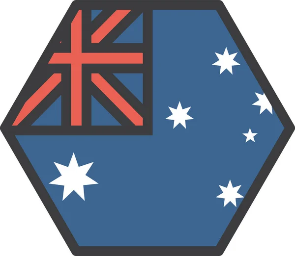 Australia Bandera Del País Ilustración Vectorial — Vector de stock