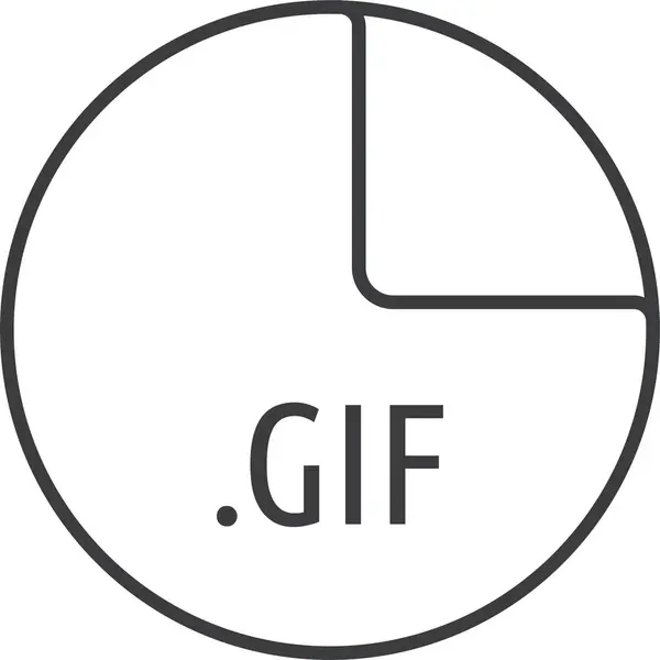 Illustrazione Vettoriale Del Formato File Gif — Vettoriale Stock