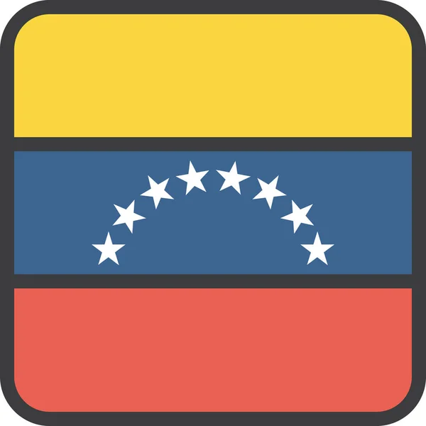 Venezuela Bandera Del País Ilustración Vectorial — Archivo Imágenes Vectoriales