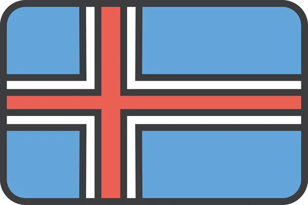 Iceland Country Flag Illustrazione Vettoriale — Vettoriale Stock