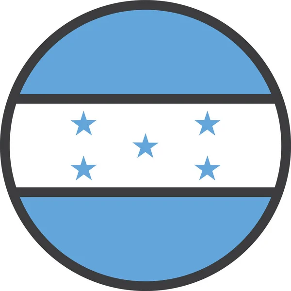 Honduras Flaga Kraju Ilustracja Wektor — Wektor stockowy