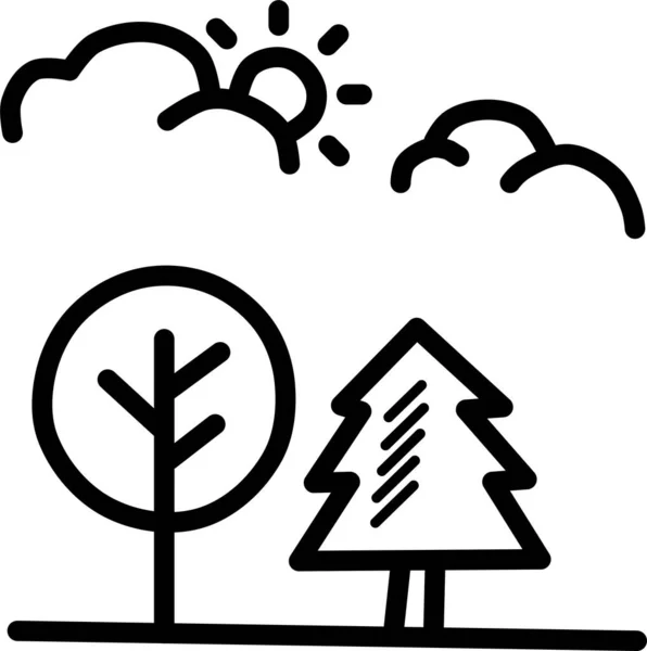 Tree Web Icon Simple Illustration — Stock Vector