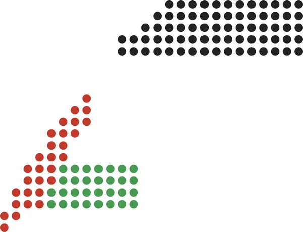 Abstracto Mapa Del Sahara Occidental Con Puntos Ilustración Vectorial — Vector de stock