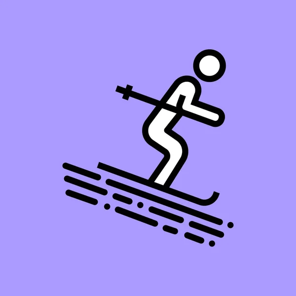 Skiing Sport Icon Vector Illustration Design — Stockový vektor