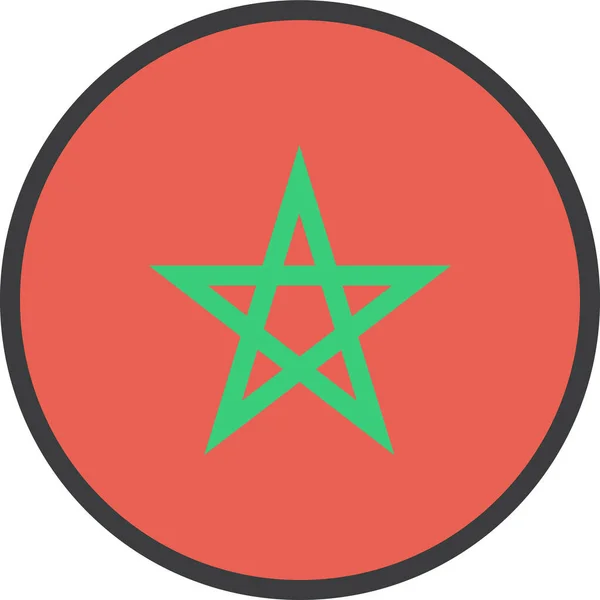 Marokańska Flaga Kraju Ilustracja Wektora — Wektor stockowy