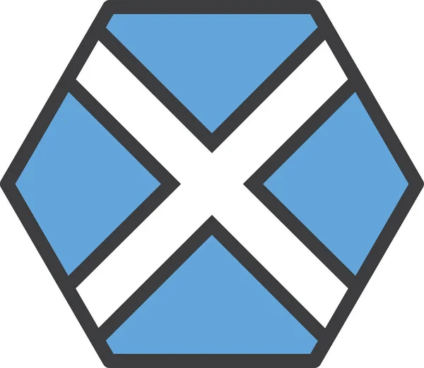 Bandeira País Escócia Ilustração Vetorial — Vetor de Stock
