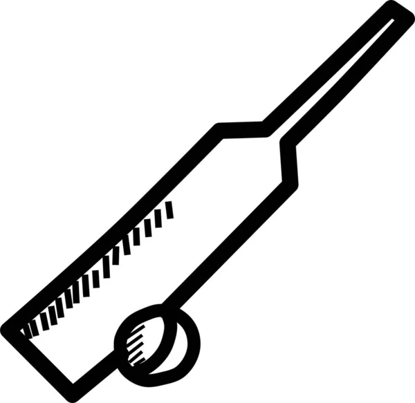 Krikett Web Ikon Egyszerű Illusztráció — Stock Vector