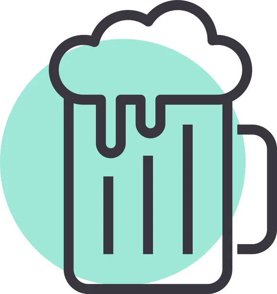 Cerveja Ícone Web Ilustração Simples — Vetor de Stock