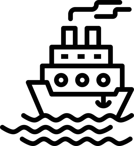 Schip Icoon Vector Illustratie — Stockvector