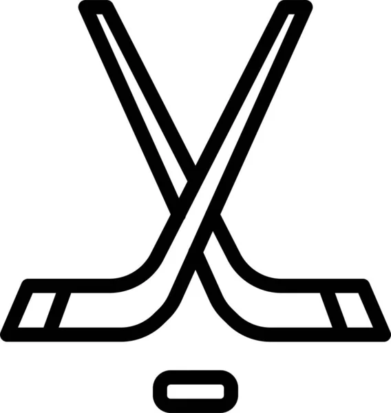 Ice Hockey Web Icon Simple Vector Illustration — Stock Vector