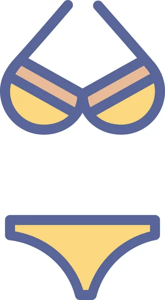 Badeanzug Web Symbol Einfache Illustration — Stockvektor