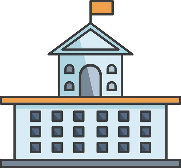 Edifício Universitário Ilustração Simples —  Vetores de Stock