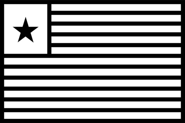 Libéria Ország Zászló Vektor Illusztráció — Stock Vector