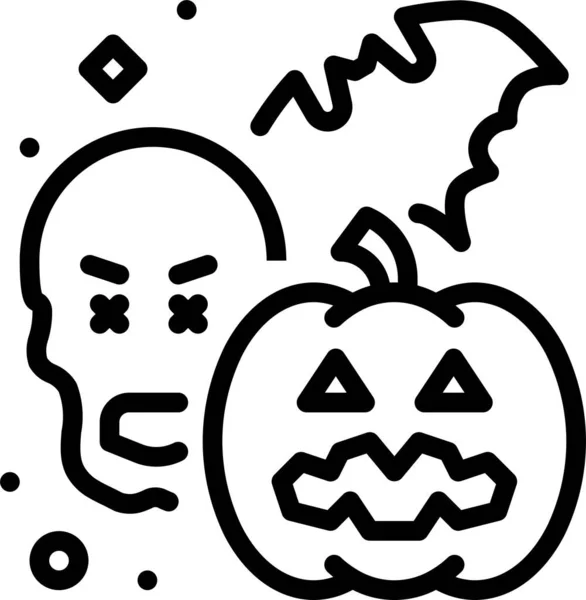 Halloween Halloween Ilustrace Vektoru Webové Ikony — Stockový vektor