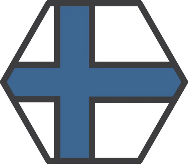 Finlândia Bandeira País Ilustração Vetorial — Vetor de Stock