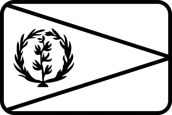 Eritrea Country Flag Vektorillustration — Stockvektor