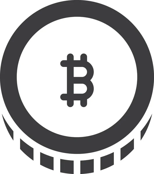Bitcoin Web Ikona Prosta Konstrukcja Wektor — Wektor stockowy