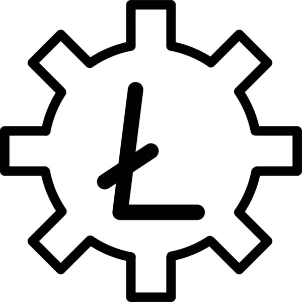 Litecoin Web Icon Einfaches Design Vektor — Stockvektor