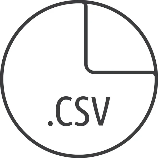 Векторная Иллюстрация Формата Файла Csv — стоковый вектор