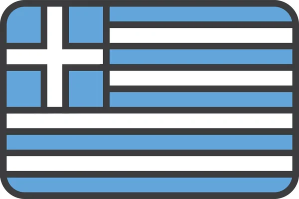 Griechenland Flagge Vektorillustration — Stockvektor