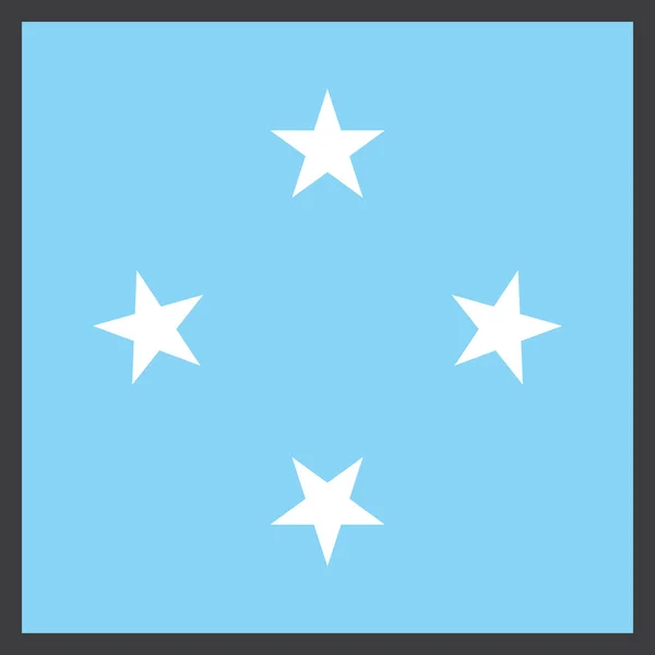 Micronesia Bandera Del País Ilustración Vectorial — Vector de stock