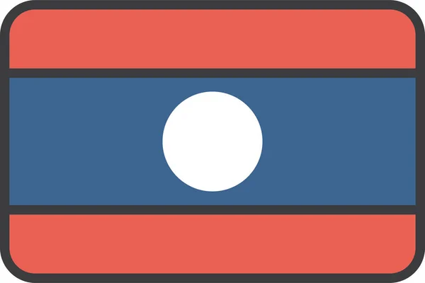 Laos Drapeau Pays Illustration Vectorielle — Image vectorielle