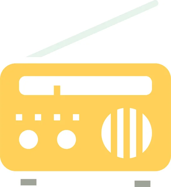 Radio Icono Web Ilustración Simple — Vector de stock