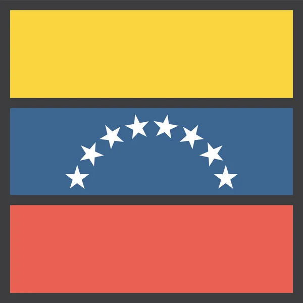 Drapeau Pays Venezuela Illustration Vectorielle — Image vectorielle