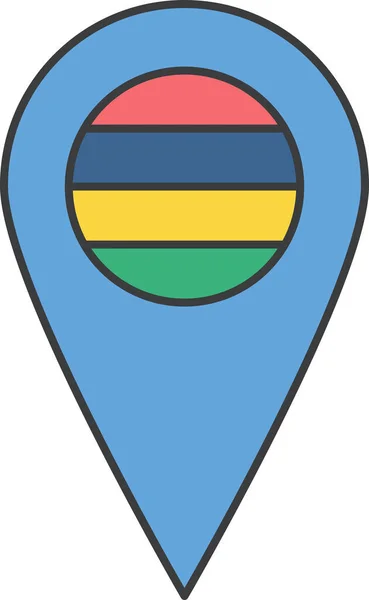Mauritius Country Flag Illustrazione Vettoriale — Vettoriale Stock