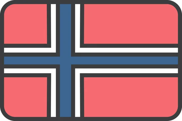 Norwegen Länderfahne Vektorillustration — Stockvektor