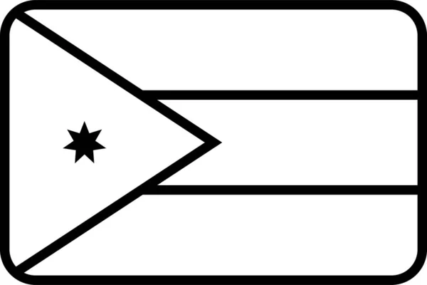 Jordanische Flagge Vektorillustration — Stockvektor