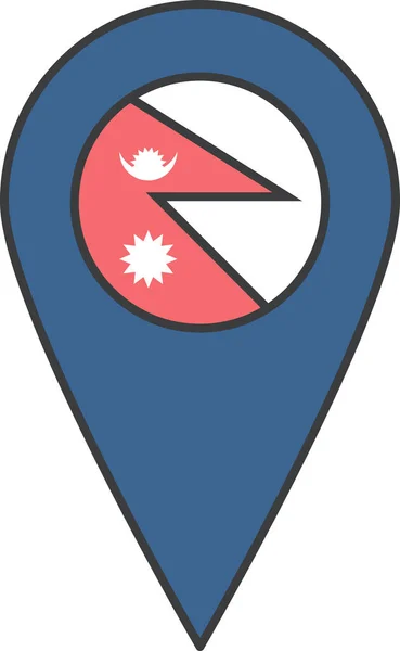 Bandera Del País Nepal Ilustración Vectorial — Vector de stock