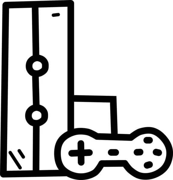 Consola Videojuegos Diseño Simple — Vector de stock