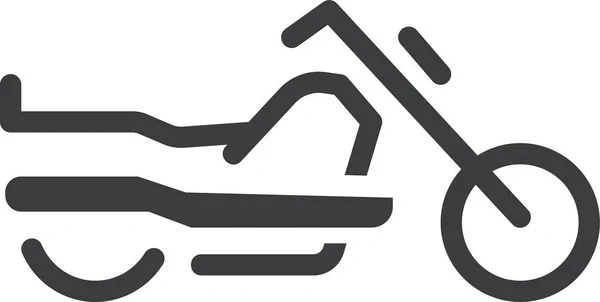 Motorrad Web Ikone Einfache Illustration — Stockvektor