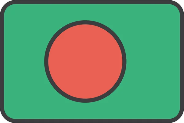 Banladesh Land Flagga Vektor Illustration — Stock vektor