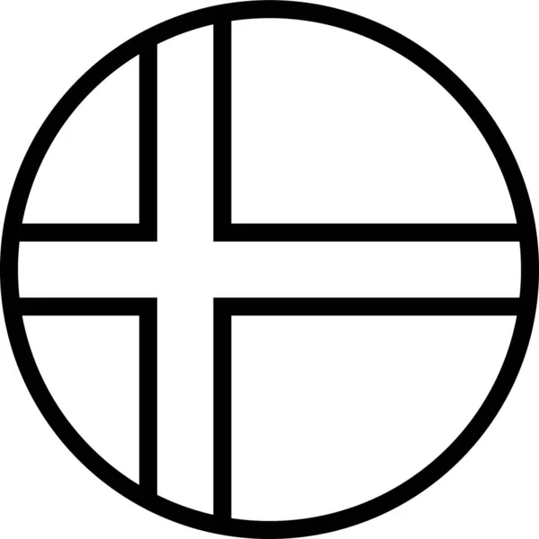 Duńska Flaga Web Ikona Prosty Wektor Ilustracja — Wektor stockowy