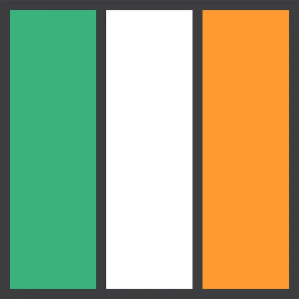 Bandera Del País Ireland Ilustración Vectorial — Vector de stock