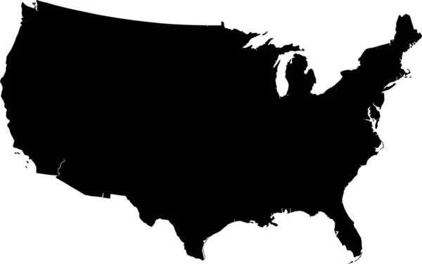 Mapa Usa Vektorová Ilustrace — Stockový vektor