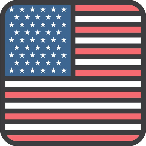 Vektorová Ilustrace Usa Country Flag — Stockový vektor