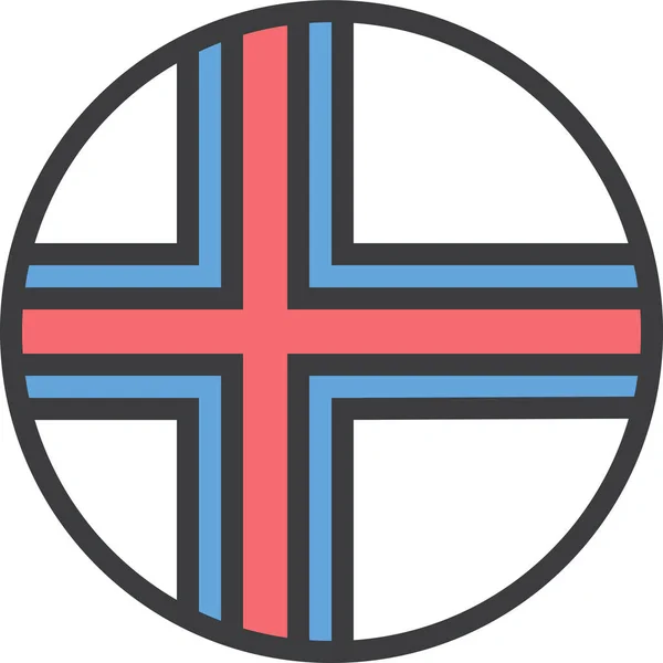 Flaga Kraju Wyspy Owcze Ilustracja Wektora — Wektor stockowy