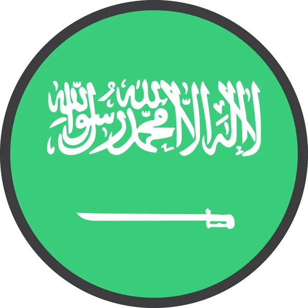 Saudita Arabia Country Flag Illustrazione Vettoriale — Vettoriale Stock