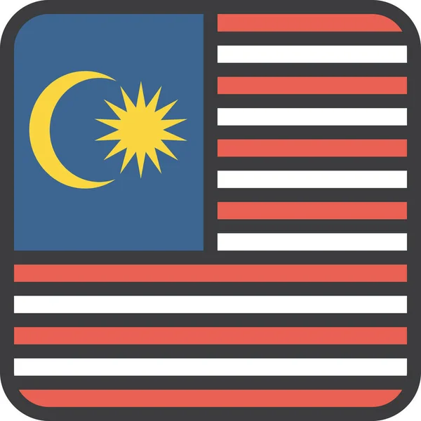 Malaysia Country Flag Vector Illustration — Stock Vector
